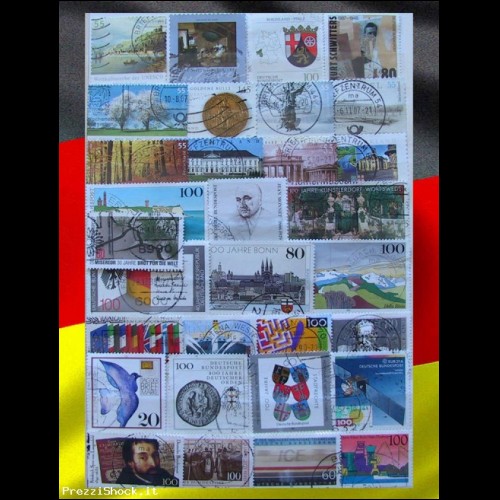 Lotto di 30 Francobolli Briefmarken della Germania D4