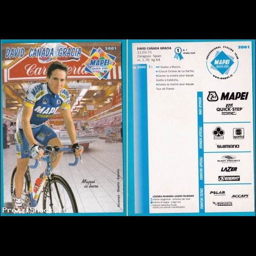 2001 MAPEI ciclismo - DAVID CANADA GRACIA