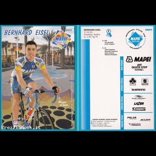 2001 MAPEI ciclismo - BERNHARD EISEL