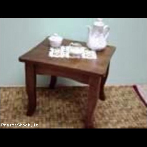 tavolino in legno massello colore noce