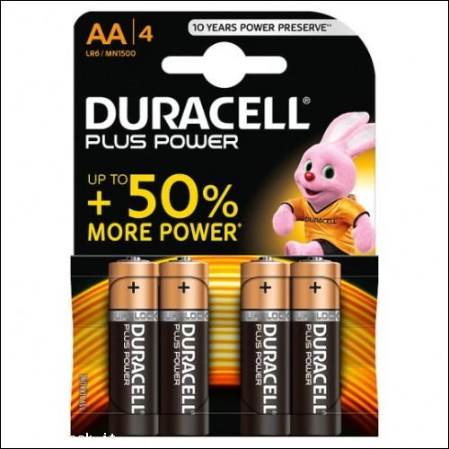 Duracell plus power AA/4 n. 5 confezioni