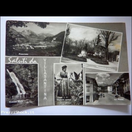 Cartolina Viaggiata "Saluti da VILLASANTINA" 1959