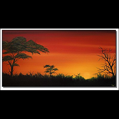 Sunset ~ Quadri 40 cm x 80 cm ~ Olii ~ Paesaggio -