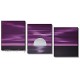 Purple Sunset~ 3 Quadri 60x130cm ~ Dipinto su tela - Unico