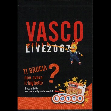 Promocard - Cartoline pubblicitarie vasco live 2007