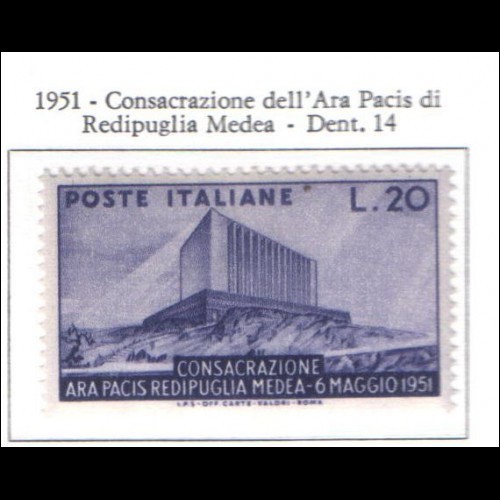 1951 Italia ARA PACIS ** MNH