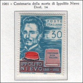 1961 Italia - Centenario della morte di Ippolito Nievo
