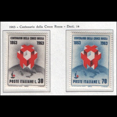 1963 Italia - Centenario della fondazione della croce rossa