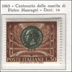 1963 Italia - Centenario della nascita di Pietro Mascagni