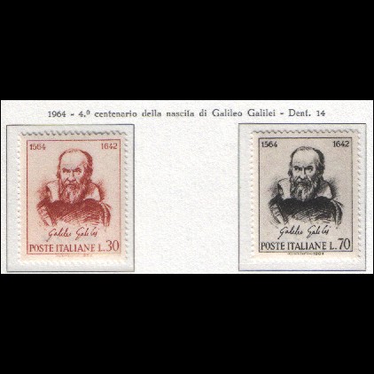 1964 Italia -4 centenario della nascita di Galileo Galilei