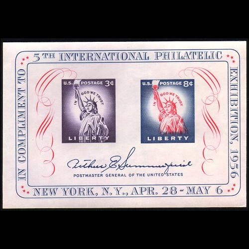 USA: foglietto Esposizione filatelica 1956