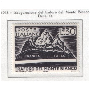 1965 - ITALIA Inaugurazione del traforo del monte Bianco