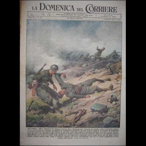 DOMENICA DEL CORRIERE N43-1942 EROI D'ITALIA-MARIO PAULUCCI