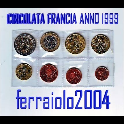 SERIE COMPLETA FRANCIA ANNO 1999 CIRCOLATA