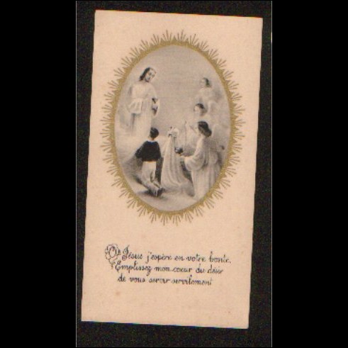 Santino - Ricordo I comunione in francese - Holy Card n. 370