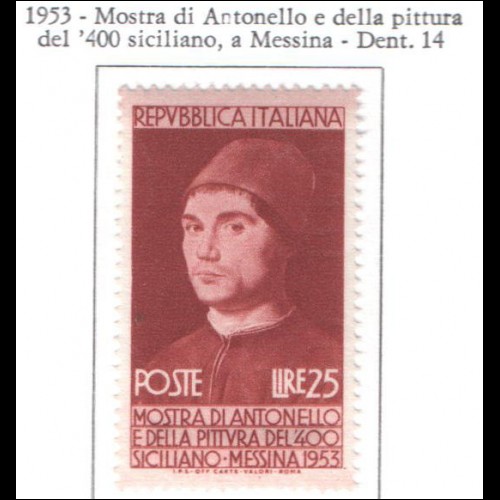 1953 ITALIA Antonello da Messina NUOVO **