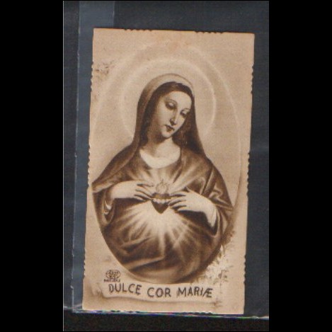 Santino - Dulce  Cor Mariae - Holy Card N. 169