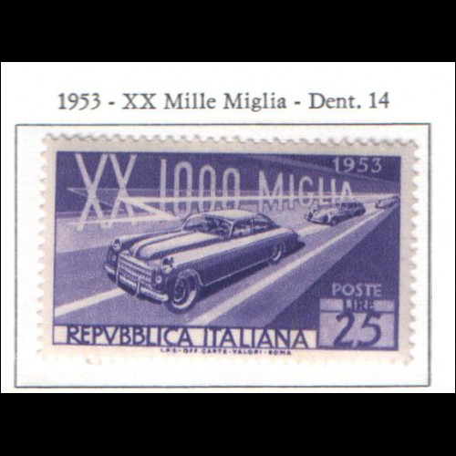1953 ITALIA Mille miglia NUOVO **