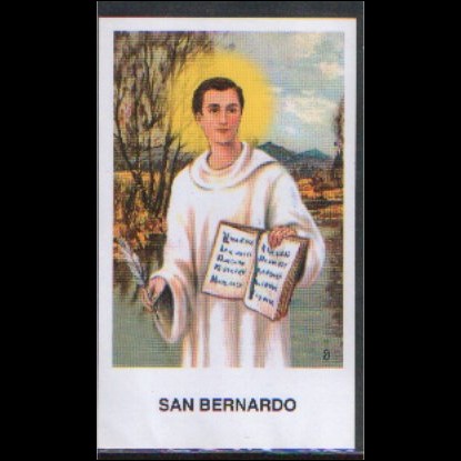 Santino -S. Bernardo - Holy Card preghiera in Spagnolo