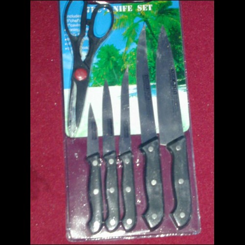 Set 5 coltelli da cucina + forbici