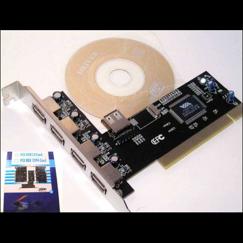 Scheda 4 USB 2.0 interna PCI per pc Aggiungi 4 porte USB