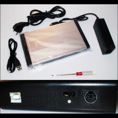 Box esterno in alluminio USB per hard disk SATA da 3,5"