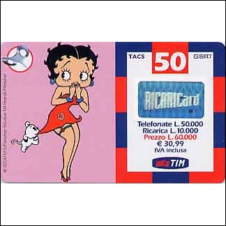 Jeps - RICARICHE TIM - Betty Boop - 28-O  - Settembre 2002