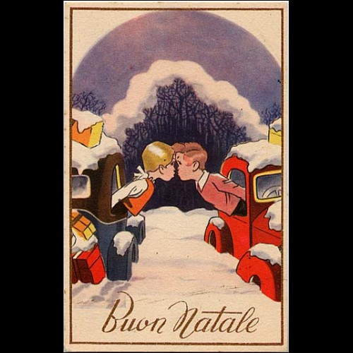 Jeps - cartolina AUGURALE  anni 40-50 Buon Natale