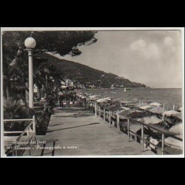 Cartolina - ALASSIO - Riviera dei fiori - Passeggiata a mare