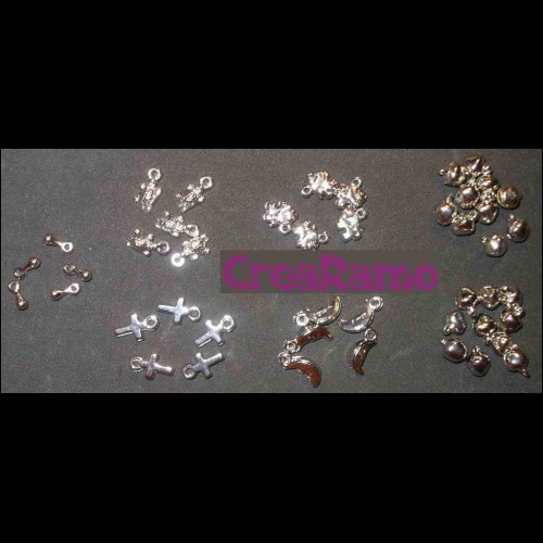 Mix CHARMS IN METALLO color argento!