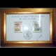 Vendo  Quadretto cornice oro francobolli dedicato ai 18 anni