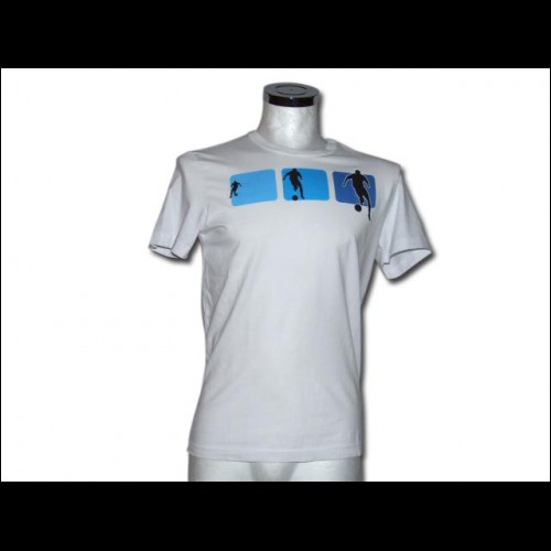 T-Shirt Bikkembergs Bianca TG M con quadrati Blu