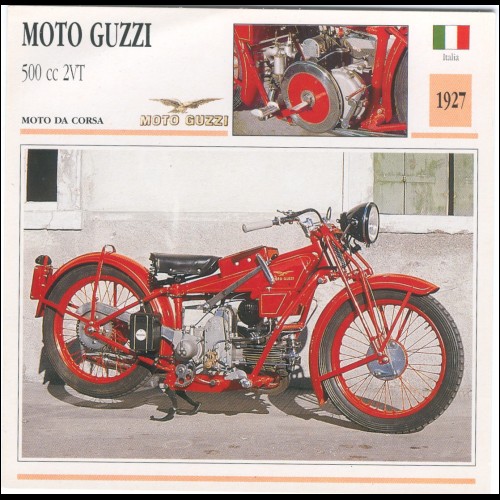 SI53D Scheda Moto Guzzi 500 cc 2VT Moto da corsa anno 1927