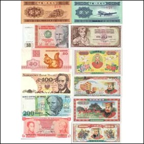 BAG20 - Banconote MONDIALI - 40 pezzi