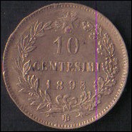 ITALIA REGNO 1893 Birmingham - 10 centesimi - SPL+