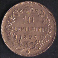 ITALIA REGNO 1894 Birmingham - 10 centesimi - SPL/FDC
