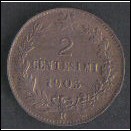 ITALIA REGNO 1903 - 2 centesimi cifra - SPL/FDC