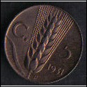 ITALIA REGNO 1931 - 5 centesimi spiga - FDC