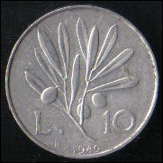 ITALIA REPUBBLICA 1949 - 10 LIRE italma - BB