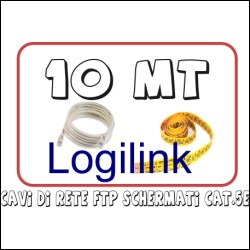 CAVO DI RETE LAN CAT.5E FTP SCHERMATO 10 MT Logilink