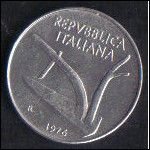 ITALIA REPUBBLICA 1976 - 10 LIRE italma - FDC