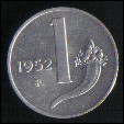 ITALIA REPUBBLICA 1952 - 1 LIRA italma - SPL