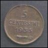 REPUBBLICA SAN MARINO 1935 - 5 CENTESIMI - SPL
