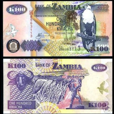 ZAMBIA - 100 kwacha 2005 FDS