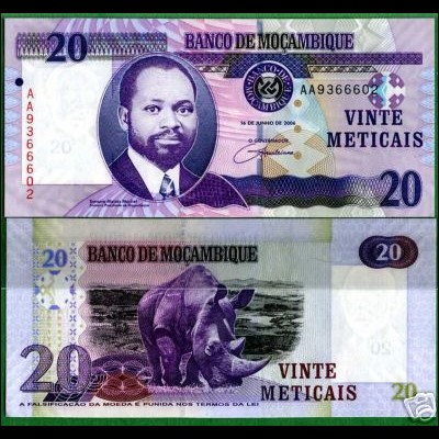 MOZAMBICO - 20 meticais 2006 FDS