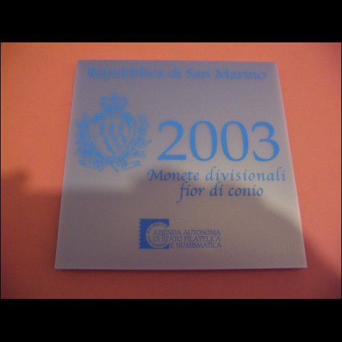 SAN MARINO - DIVISIONALE FDC 2003 BU