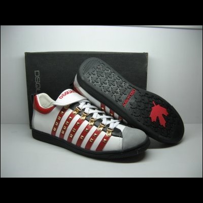 desquared scarpe sneakers,tutti i numeri,bianche righe rosse