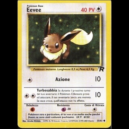 Carta Pokemon Base Eevee (55/82)