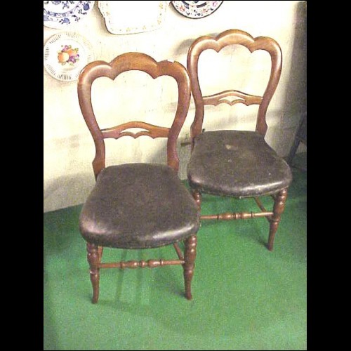 2 sedie francesi in noce c. 1890