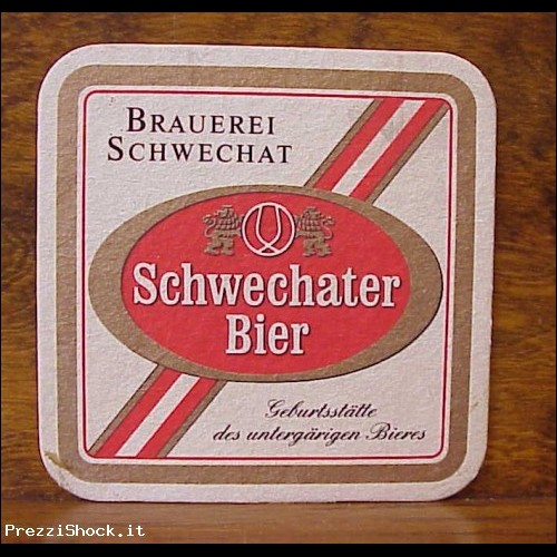 Beer mat sottobirra Schwechat coaster birra bolacha